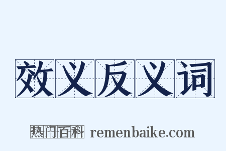 效义反义词是什么意思的图片